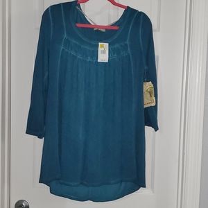 Green flowy super cute top N/Tags